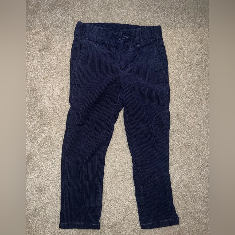 Boys Navy Blue Corduroy Pants